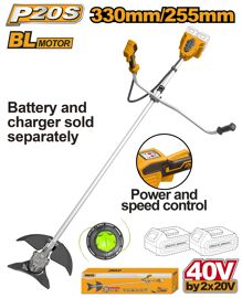 INGCO - Débroussailleuse sans fil P20S 2x20V 330/255 MM