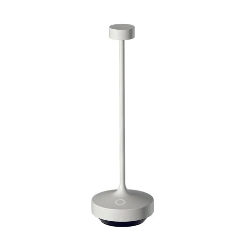 Lampe De Table Sans Fil Led Aluminium Blanc H25cm