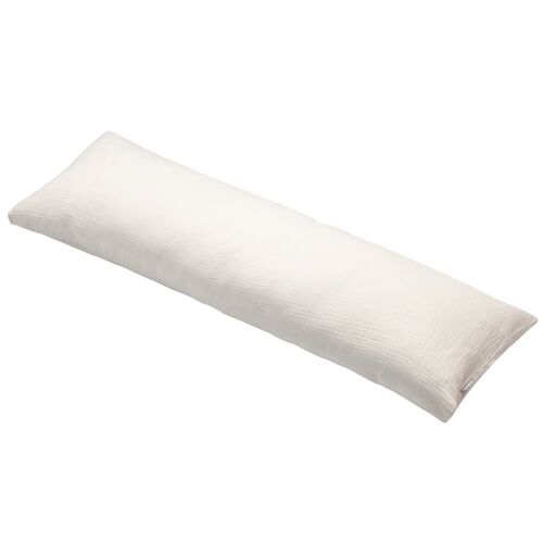 Housse Traversin Plat Gaze De Coton Beige 160 Cm