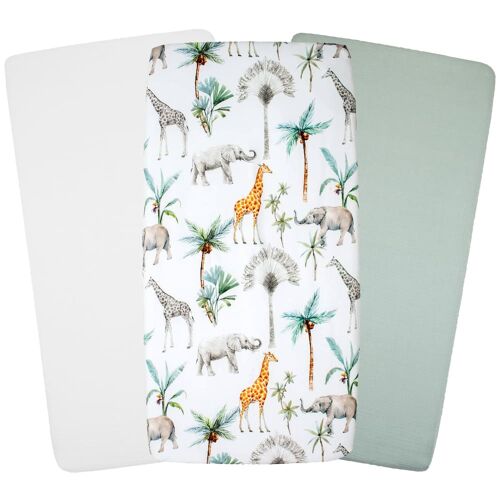 Lot De 3 Draps Housse Berceau Bébé Gaze De Coton Blanc 40x80 Cm