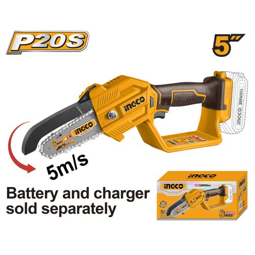 INGCO - Elagueuse sans fil P20S 20V longueur de coupe 12,7 cm