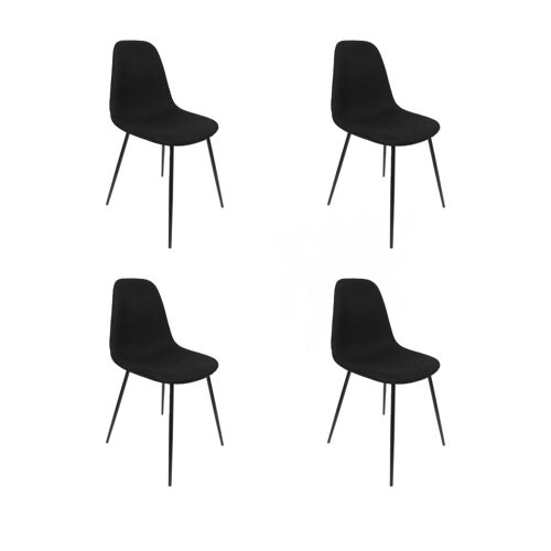 Lot de 4 chaises noires