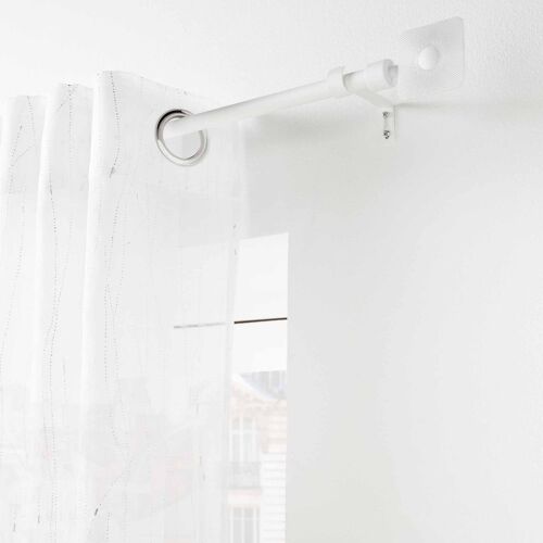 Kit De Tringle À  Rideaux Extensible Blanc L. 210 À  380 Cm