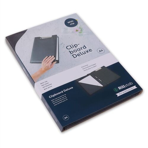 Rillstab Porte Bloc-Notes, A4, Similicuir, Noir, 2 Pochettes