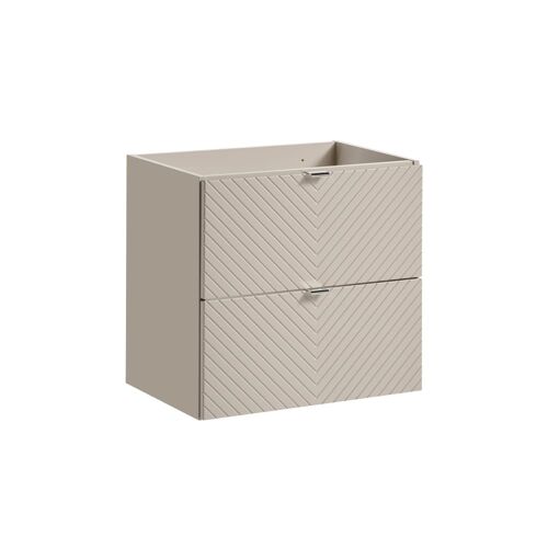 Meuble sous-vasque 2 tiroirs stratifiés beige