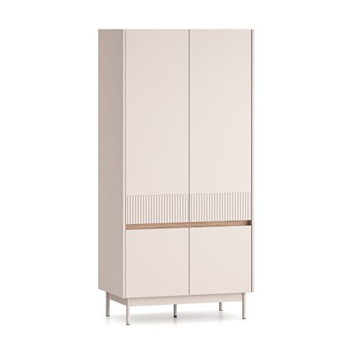 Armoire 4 portes stratifiés beige