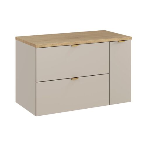 Meuble sous-vasque 3 tiroirs stratifiés beige