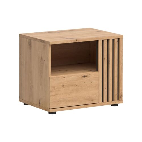 Table de chevet 1 tiroir droite stratifiés beige