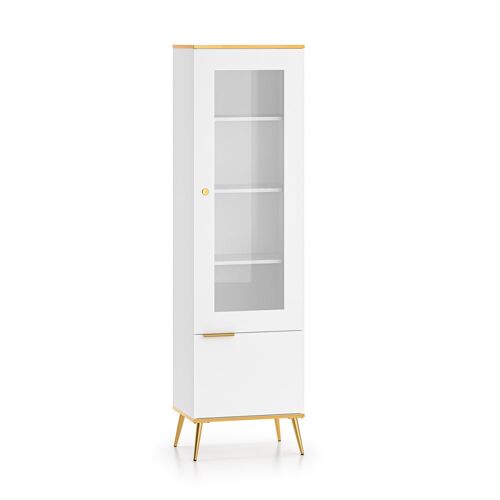 Vitrine 2 portes stratifiés blanc