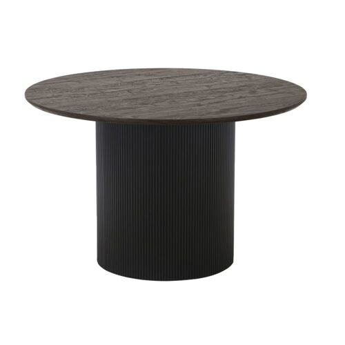 Table à  manger ronde 4 personnes à¿120 cm brun foncé