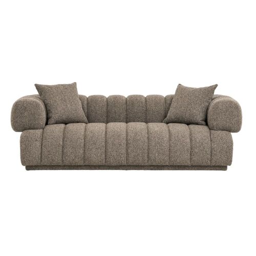Canapé 3 places en tissu chenillé taupe