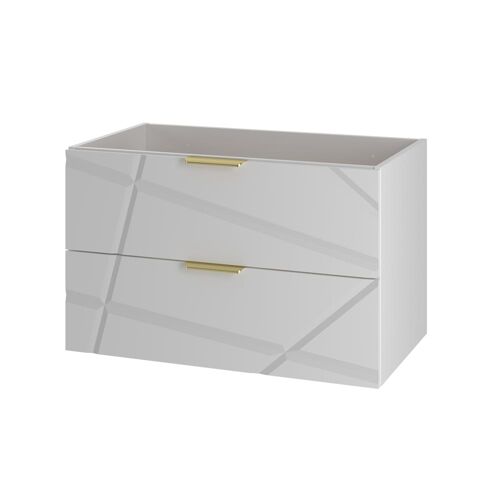 Meuble sous-vasque stratifiés blanc