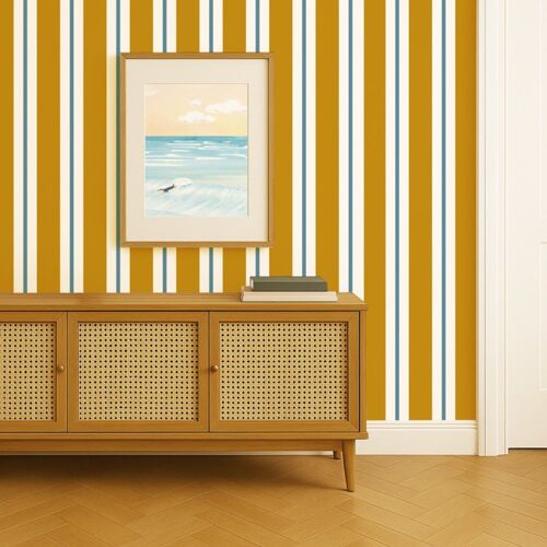 Papier peint raccordable - Orange - intissé - 4 lés : 192x270cm