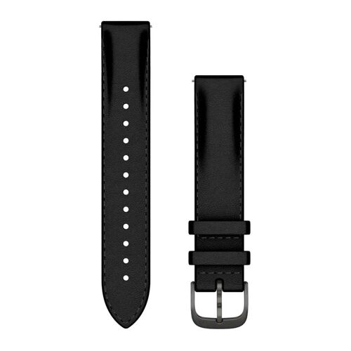 Bracelet En Cuir Connexion Garmin 18 Mm Noir