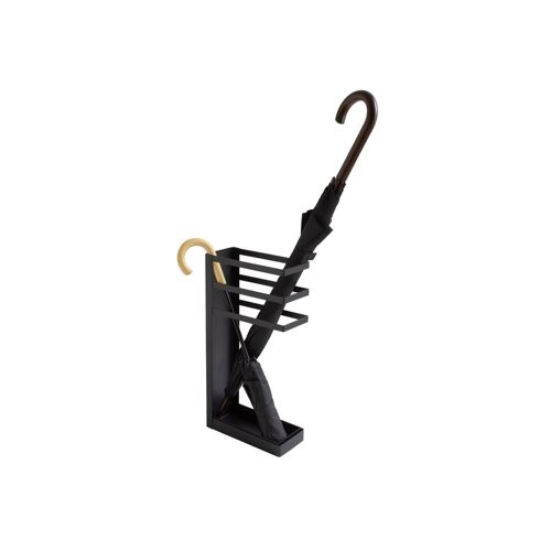 Porte parapluie en métal noir 23 x 10 x 45 cm