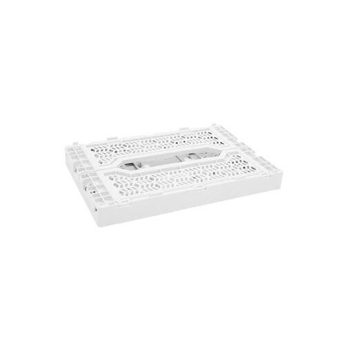 Lot 10 caisses de rangement pliables blanc 26,5 x 17 x 10,5 cm