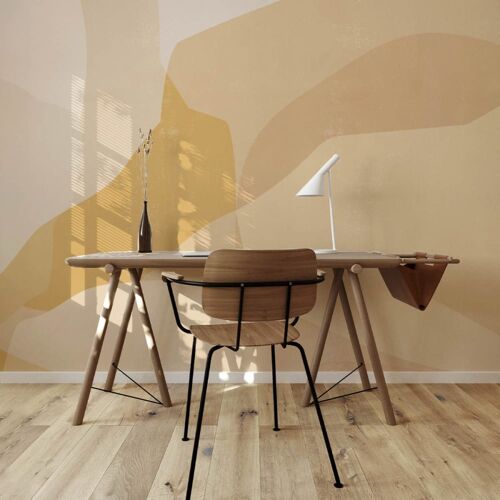 Papier peint panoramique Paysage abstrait, Jaune 525 x 250cm