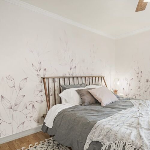 Papier peint panoramique Printemps, Rose 375 x 250cm