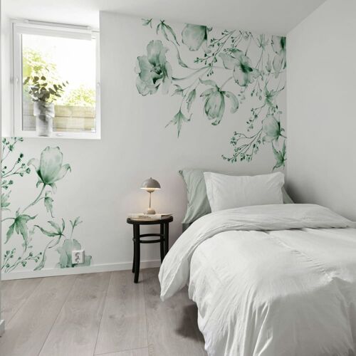 Papier peint panoramique Azulejos, Vert 300 x 250cm