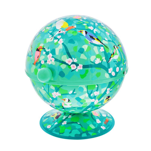 Boule à  sucre bleu clair métal 13 x 13 x 14 cm