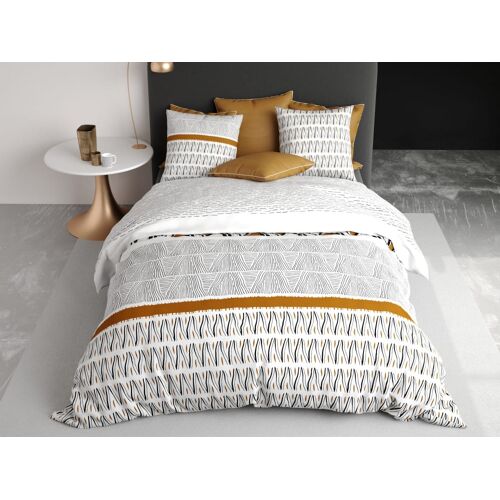 Parure Imprimée En Coton Avec Housse De Couette + 2 Taies 260x240 Cm
