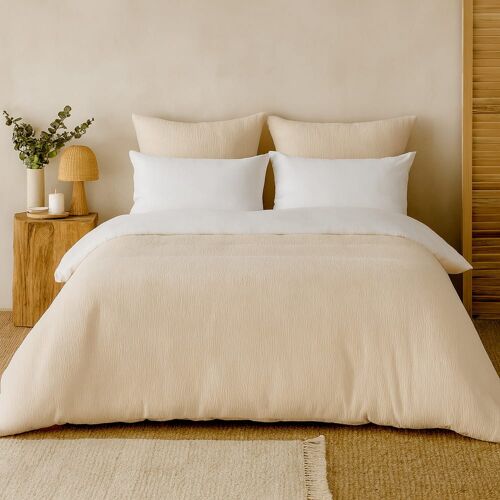 Parure Housse De Couette Polyester Blanc 260x240 Cm