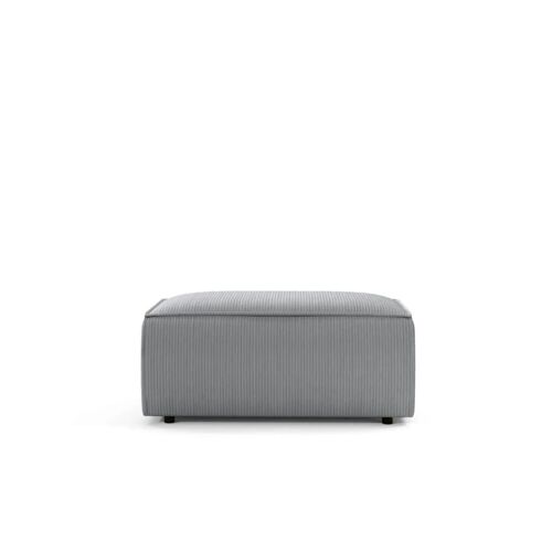 Pouf en velours côtelé Gris clair 102x69x42