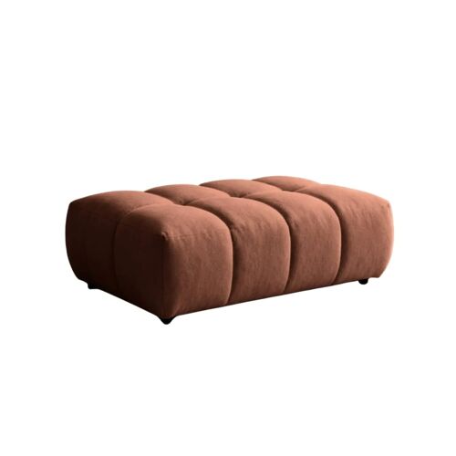 Pouf en tissu bouclette Terracotta 120x60x40