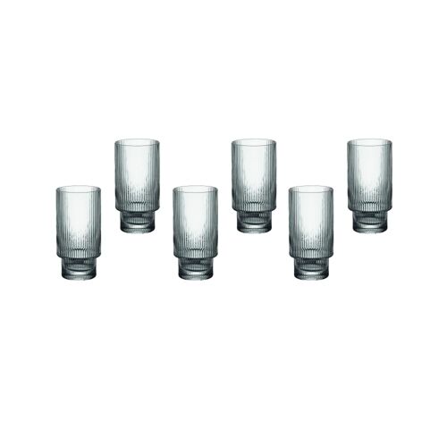 Lot De 6 Verres À  Soft En Cristallin Transparent D7