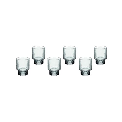 Lot De 6 Verres À  Soft En Cristallin Transparent D8