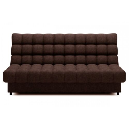 Canapé 3 places convertible en tissu chocolat