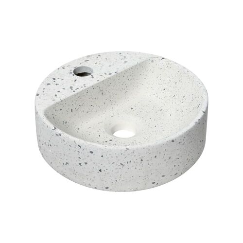 Vasque lave-mains à  suspendre ronde en terrazzo 30cm