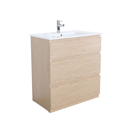 Meuble simple vasque 80cm - avec plan vasque céramique