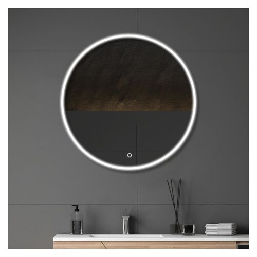 Miroir LED rond avec cadre rétroéclairé