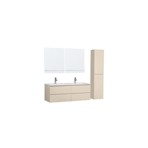 Ensemble meuble double vasque 120cm avec plan céramique
