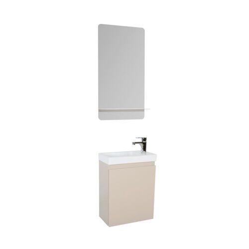 Meuble lave-mains + miroir tablette