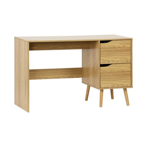 Bureau à  2 tiroirs effet frêne