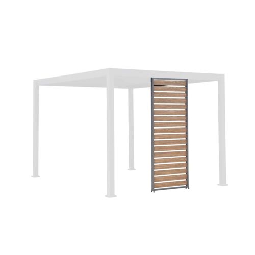 Persienne 100 Cm Pour Pergola Aluminium Effet Bois Anthracite