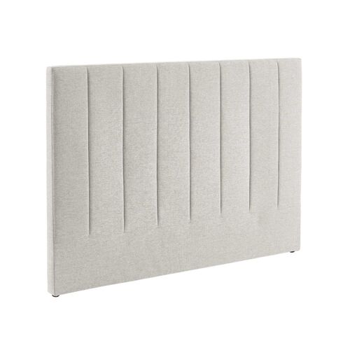 Tête de lit revêtement tissu gris clair 150cm