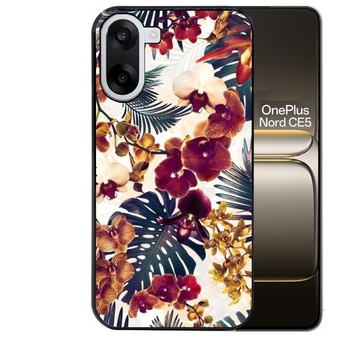 Coque noire Taperso pour Nord CE5 avec motif jungle couleurs d'automne