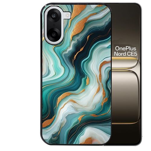 Coque noire Taperso pour Nord CE5 avec motif marbre vert