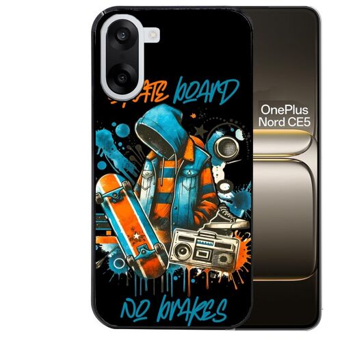 Coque noire Taperso pour Nord CE5 avec motif skate board