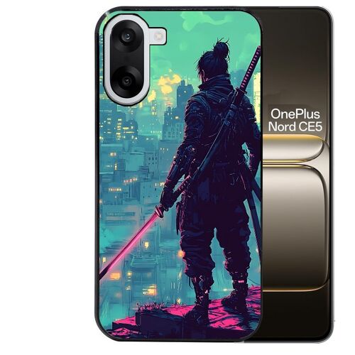 Coque noire Taperso pour Nord CE5 avec motif samourai New York