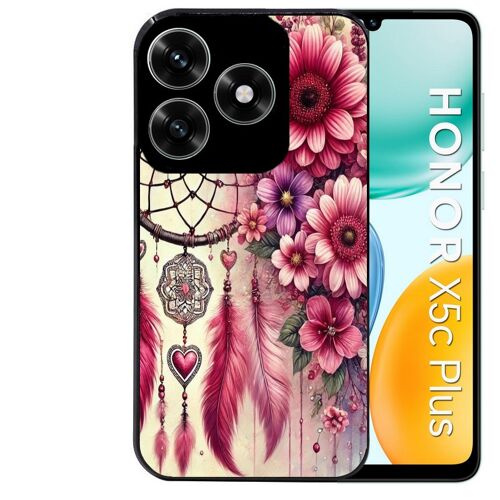 Coque noire Taperso pour Honor X5C PLUS et X5C avec motif dreamcatcher et coeur