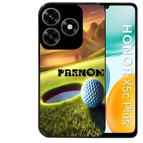 Coque noire Taperso pour Honor X5C PLUS et X5C avec motif golf personnalisee