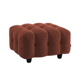Pouf, repose-pieds pour canapé 3 places bouclette texturée terracotta