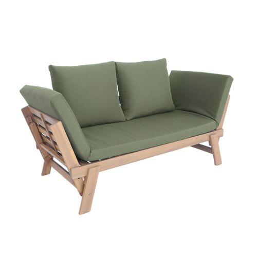 Banquette De Jardin Bois D'acacia 2/3 Places Kaki