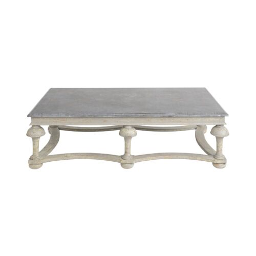 Table basse en pin massif gris vieilli