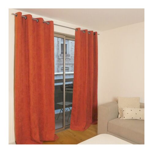 Rideau thermique occultant jacquard poterie 140x250 cm