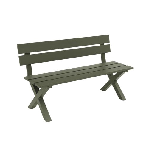 Banc De Jardin Aluminium 2 Places Kaki
